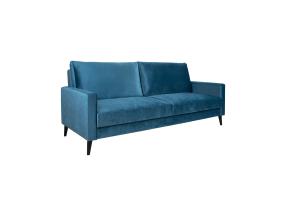 Diivanvoodi ANNA pesukastiga 222x86xH98cm, sinakasroheline samet