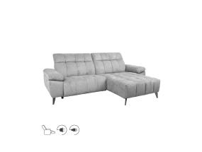 Nurgadiivan LUZERN PN elektriline recliner 264x87/160xH85cm, helehall