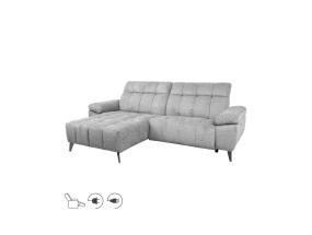 Nurgadiivan LUZERN VN elektriline recliner 264x160/87xH85cm, helehall