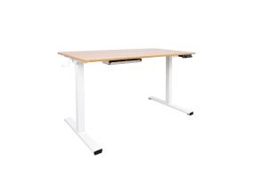 Reguleeritav laud ERGO 1-mootoriga 120x60xH73-121cm, valge/tamm