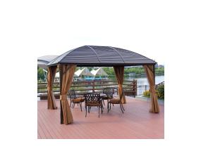 Varikatus SUNSET 3x4xH2/2,7m, pruun/beeþ, alumiinium, polüesterkangas