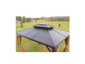 Varikatus SUNSET 3x4xH2/2,7m, pruun/beeþ, alumiinium, polüesterkangas