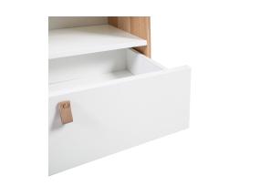 Riiul HELENA WHITE 80x40xH140cm, MDF naturaalne/valge