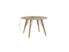 Söögilaud HELENA D100xH75cm, tamm