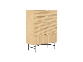 Kummut BASSEL 80x40xH114cm, 3D melamiin