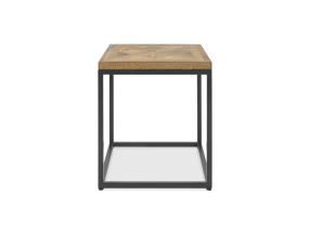 Abilaud INDUS 45x45xH50cm, mosaiik tammespooniga lauaplaat, hall metallist alusraam