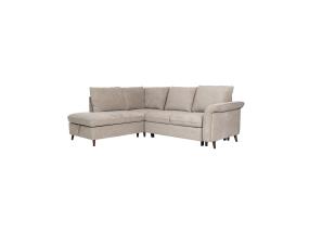 Nurgadiivanvoodi LINDY VN 242x197/93xH94cm, helepruun