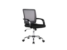 Arvutitool/kontoritool VISANO, 57x56,5xH88-95cm, must, polüesterkangas, teras