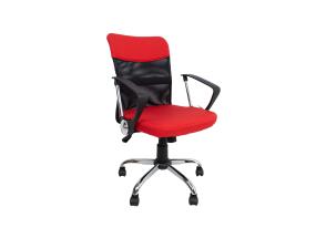 Arvutitool/kontoritool DARIUS, 57x57xH93-103cm, punane/must, polüesterkangas, metall