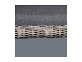 Aiamööblikomplekt CALISTA laud, diivan ja 2 tooli, hall