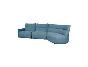 Nurgadiivan CANNES PN elektriline recliner 310x91/101xH92cm, hallikassinine