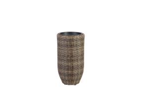 Lillepotiümbris WICKER D28xH51cm, plastikpunutis, värvus: tumepruun