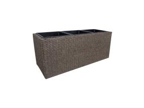 Lillekast WICKER 110x39xH45cm, tumepruun