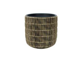Lillepott WICKER D35xH36cm, helepruun