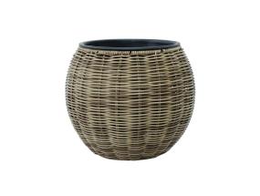 Lillepott WICKER D26xH22cm, helepruun