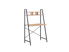 Kirjutuslaud STUDY riiuliga 84x44xH142cm, tamm/pruun