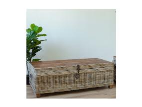 Kirst-diivanilaud EGROS 120x60xH39cm, naturaalne rotang