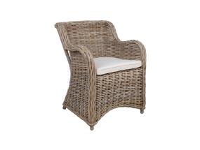 Tugitool KATALINA 62x62xH83cm, naturaalne rotang