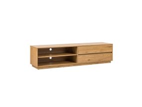 TV table SACHA 180x40xH43cm, melamine with oak bark