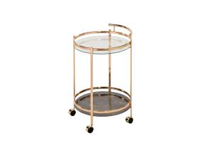 Serveerimislaud GENUA D52xH79cm, kuldne, teras, klaas