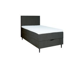 Kontinentaalvoodi LAARA 90x200cm, tumehall, 91x208xH119cm