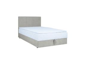 Kontinentaalvoodi LEVI 140x200cm, madratsiga, tumebeež, 143x210xH114,5cm