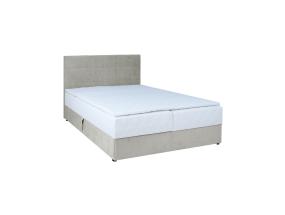 Kontinentaalvoodi LEVI 160x200cm, madratsiga, tumebeež, 163x210xH114,5cm