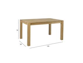 Söögilaud CHICAGO NEW 140x90xH76cm, tamm