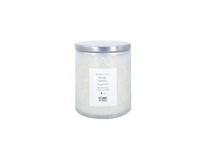 Klaasküünal ROMANTIC TIMES H9cm, pärlvalge, vanilje ja kaneel