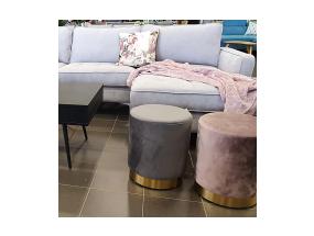 Tumba LA PERLA D35xH42cm, kattematerjal: samet kangas, värv: vanaroosa