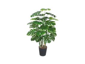 Kunstpuu MONSTERA, H120cm, 5 tüvega, must pott
