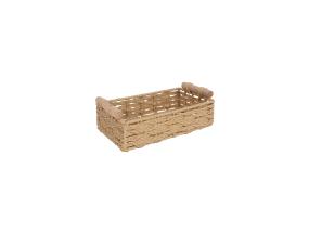 Korv MAX SARA 26x15xH9cm, helepruun punutis