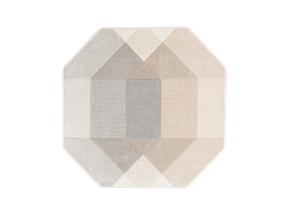 Vaip DIXIE CARVED-3, 120x120cm, hall/beež