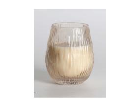 Lõhnaküünal klaasis NATURE GREEN H10,8cm, French Pear & Freesia