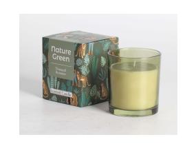 Lõhnaküünal klaasis NATURE GREEN H9,5cm, Tranquil Summer