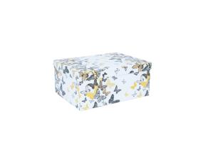 Pappkarp DIANA-4 kaanega 31x23xH14cm, valgel põhjal liblikad