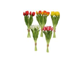 Kunstlill FLOWERLY H30cm 5-ne tulp, mix