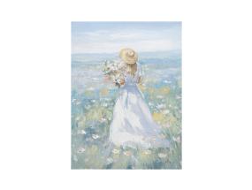 Õlimaal 90x120cm, naine aasal