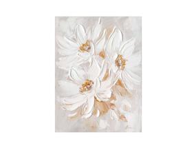 Õlimaal 60x80cm, kolm valget õit