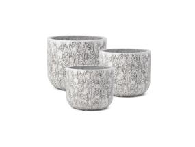 Lillepott LOUNA D30xH24.5cm, valge/hall