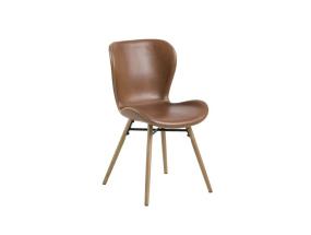 Tool BATILDA 47x56xH82,5cm, iste/seljatugi: kunstnahk, värvus: brändi, jalad: tamm, must metall