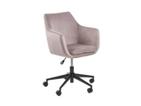 Töötool NORA 58x58xH91cm, vanaroosa, sametkangas, metall