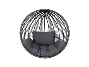 Ripptooli padi CLOBE tumehall, iste 64x106cm, seljapadi 64x42cm, 100% polüester