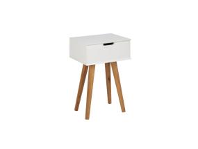 Öökapp MITRA 40x30xH61,5cm, sahtliga, valge/tamm