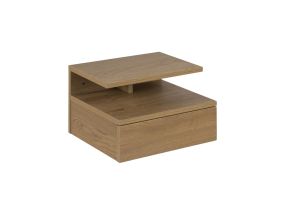 Öökapp ASHLAN 35x32xH22,5cm, riiuli ja sahtliga, seinakinnitusega, materjal: MDF, värvus: tamm