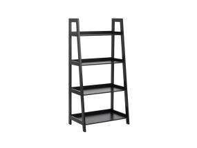 Riiul WALLY 63x40xH130cm, 4-riiuliga, riiuliplaat ja raam: MDF, värvus: must, viimistlus: värvitud