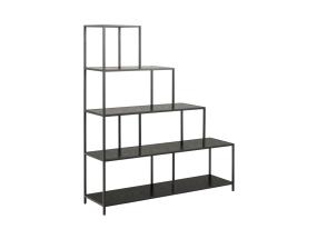 Riiul SEAFORD 135x35xH150cm, must