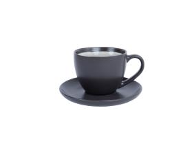 Tass/alustaldrik RITA 300ml, must/hall