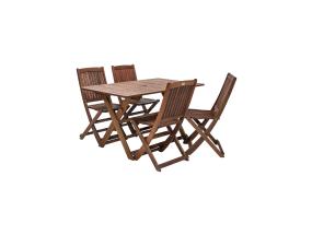 Aiamööblikomplekt MODENA laud ja 4 tooli, meranti