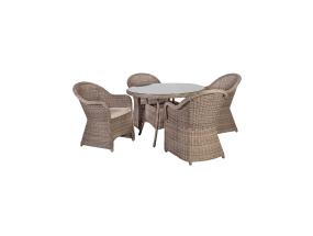 Aiamööblikomplekt TOSCANA laud ja 4 tooli